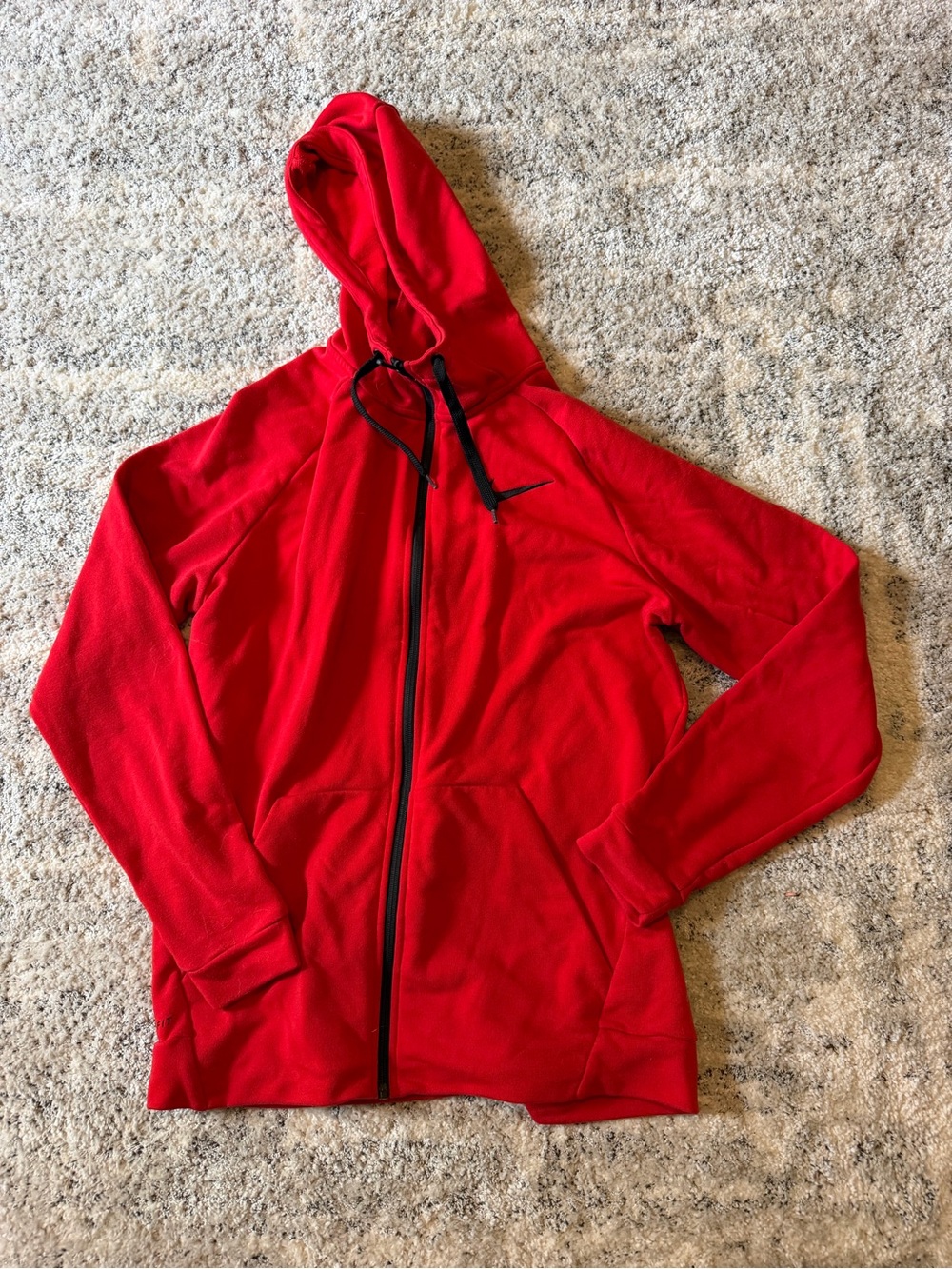 Nike Red Lightweight Full-Zip Hooded Jacket